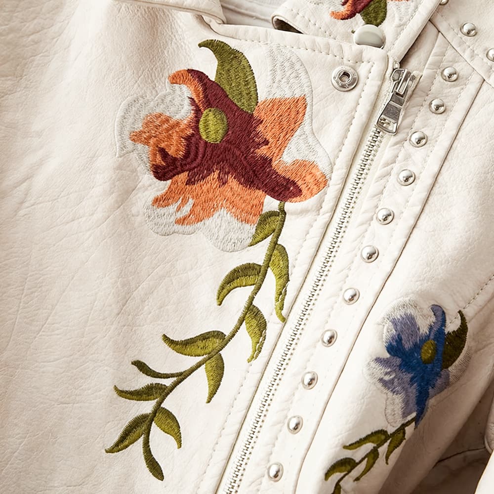 L'Atérribelle Bloom Leather Jacket