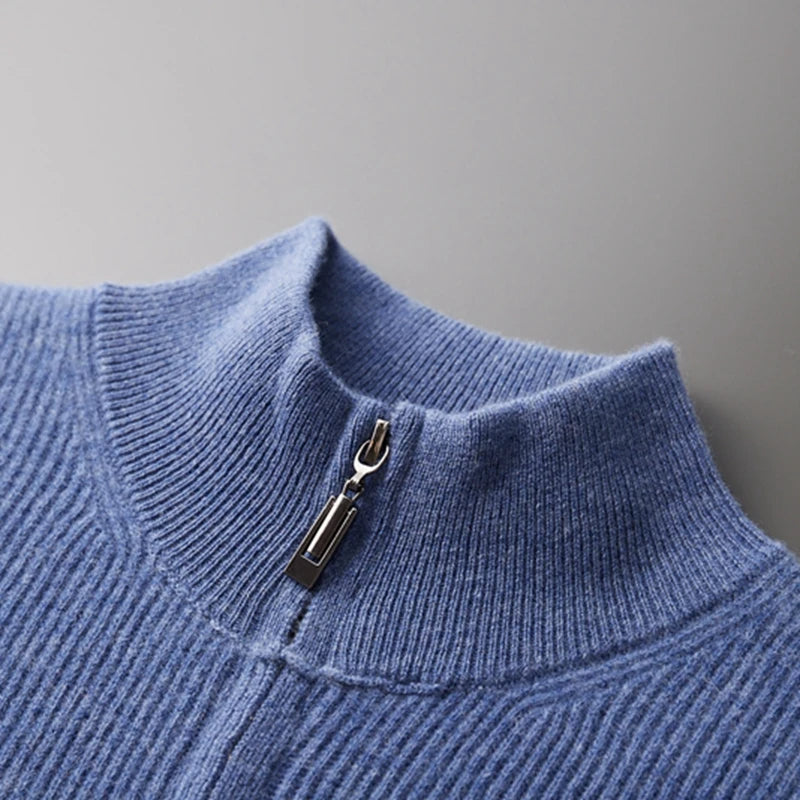 Charles Cashmere Zip Sweater