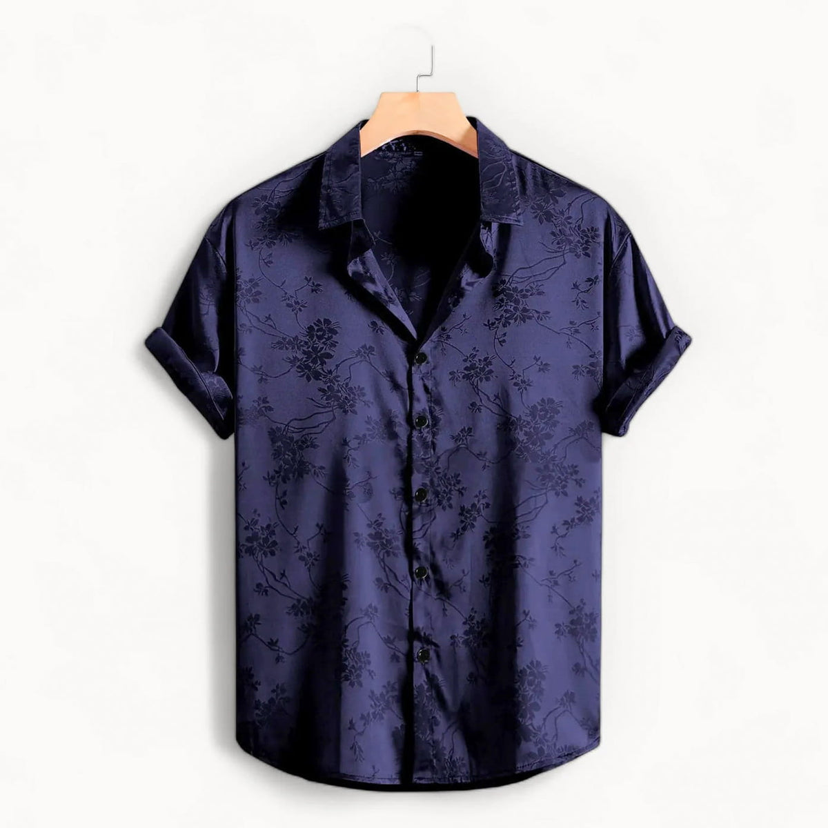 Marcelo Midnight Satin Shirt