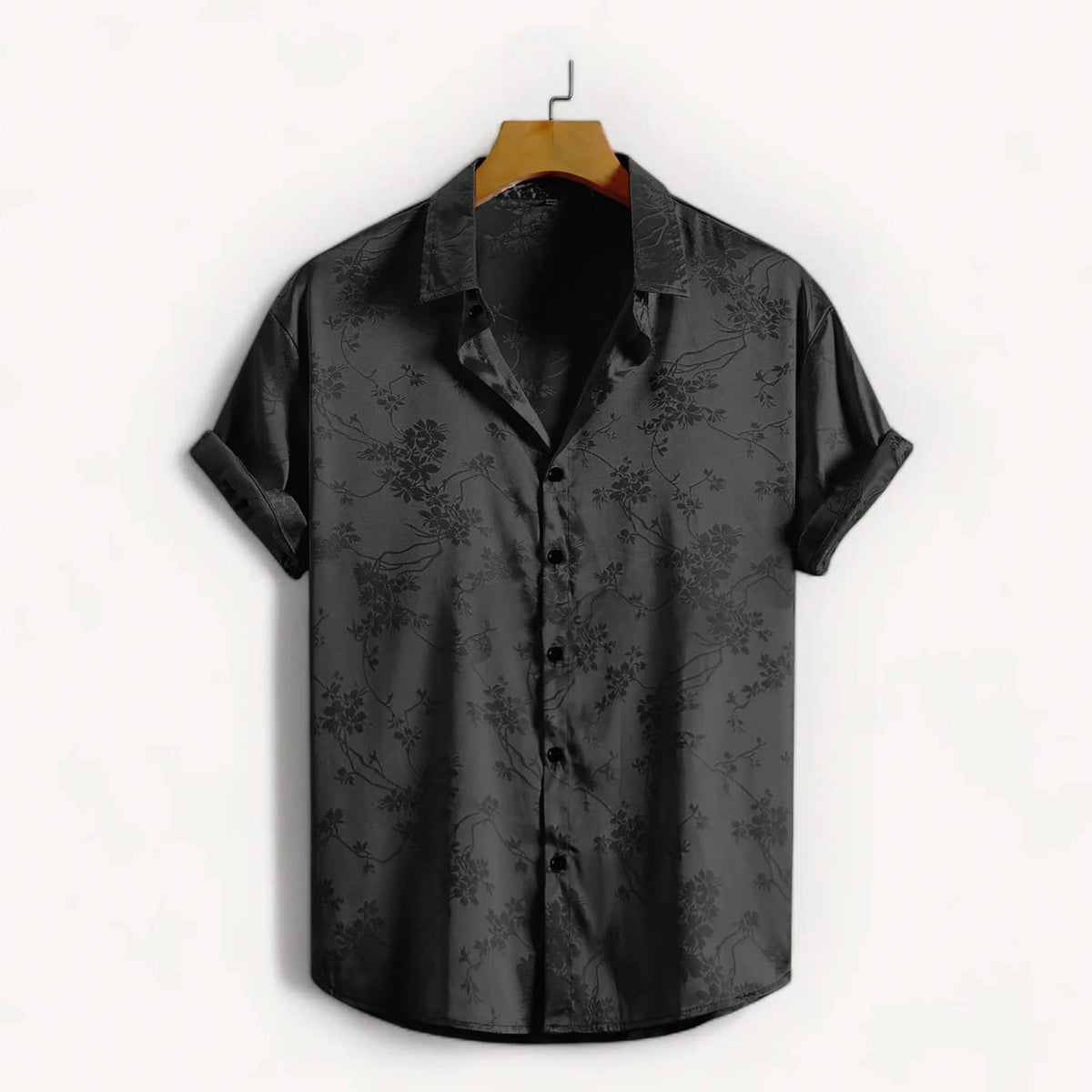 Marcelo Midnight Satin Shirt