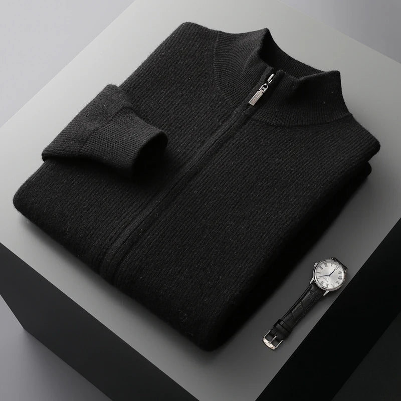 Charles Cashmere Zip Sweater