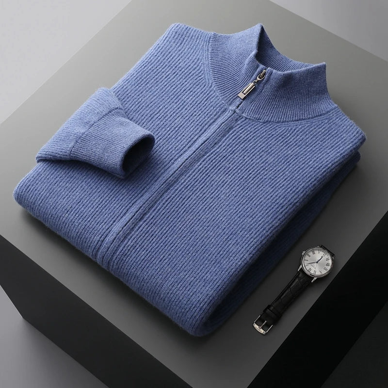 Charles Cashmere Zip Sweater