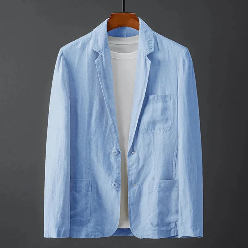 Laurent Minimalist Linen Blazer