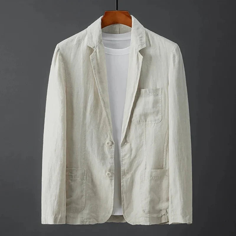 Laurent Minimalist Linen Blazer