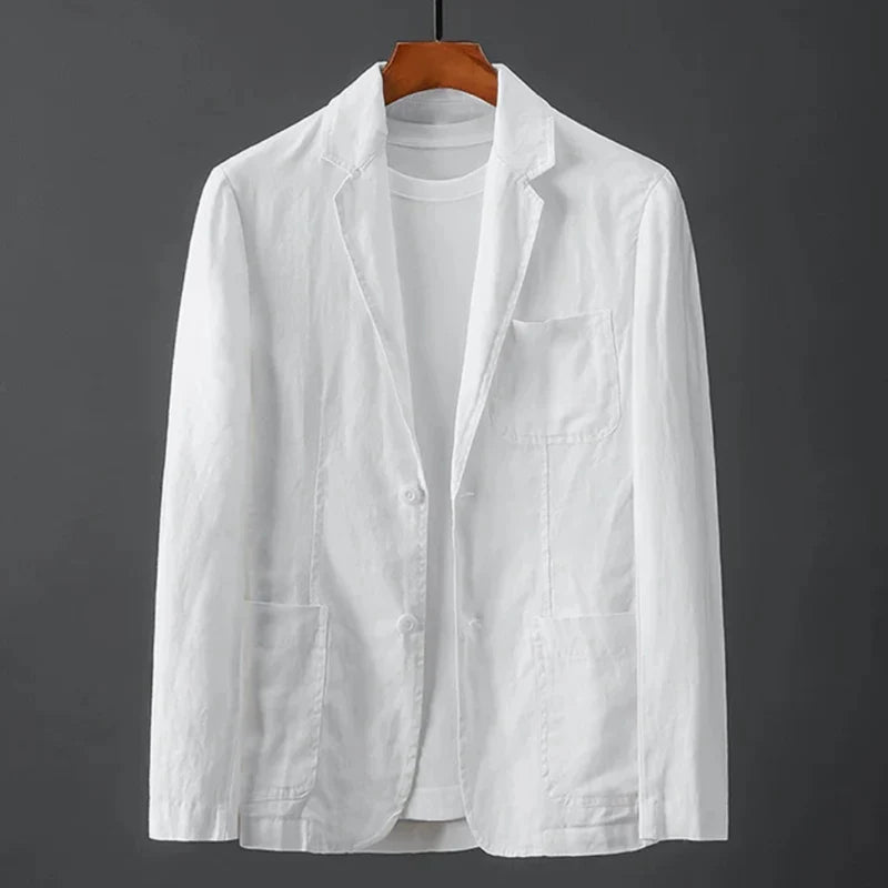 Laurent Minimalist Linen Blazer