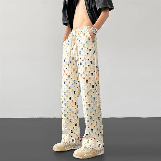 Marcello Mosaic Straight Fit Pants
