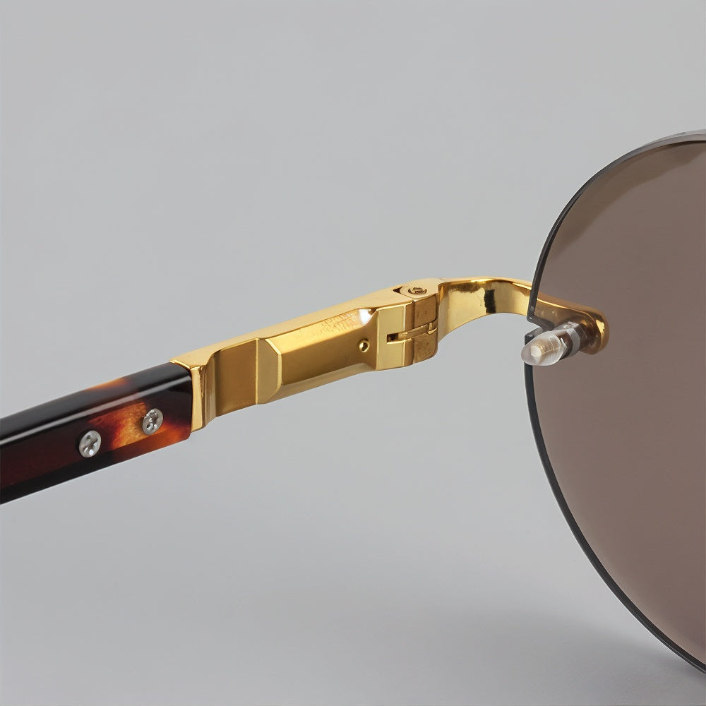 Soleil Round Rimless Sunglasses