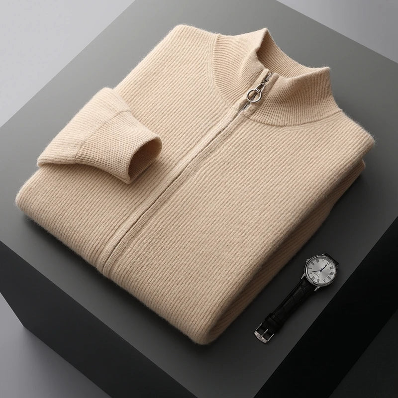 Charles Cashmere Zip Sweater